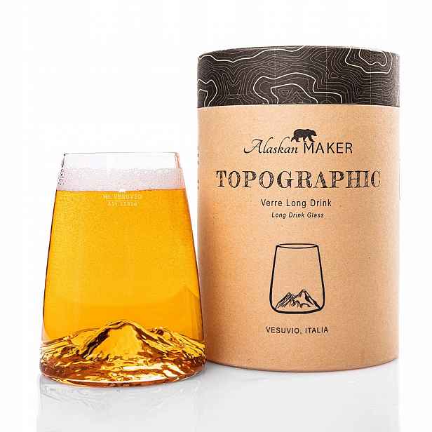 Sklenice Long Drink Vesuvius Topographic