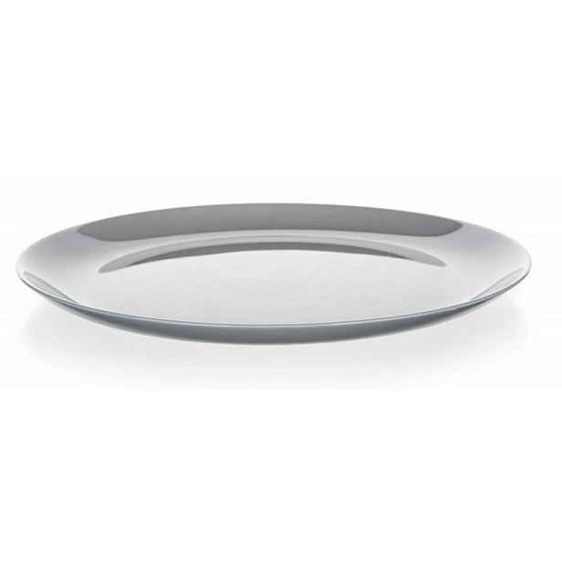 talíř d25cm mělký, DIWALI, šedý, tvrz.sklo