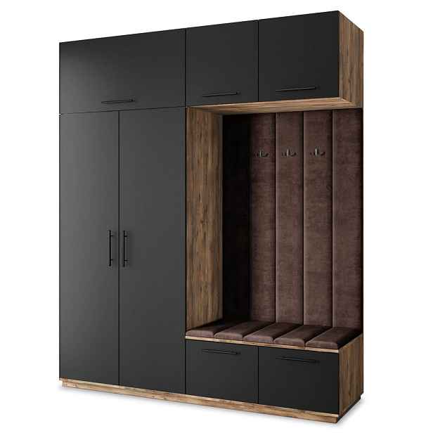 MASSENO MODERNÍ PŘEDSÍŇOVÁ SESTAVA REMA, 200/240/60 cm, dub Lefkas