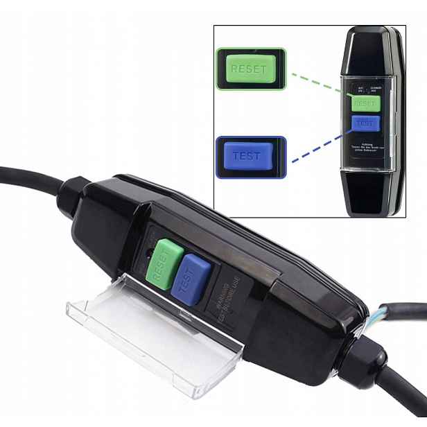 Proudový spínač Rcd na kabel diferenciál 10mA 3600W 16A IP66