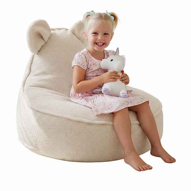 Dreamroots SEDACÍ VAK PRO DĚTI Myš 75/75/55 cm, měkké bouclé 315 g/m², snímatelný potah, Lamb Cloud