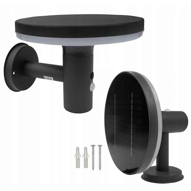 Solární fasádní Led lampa Kinkiet s pohybovým senzorem soumraku