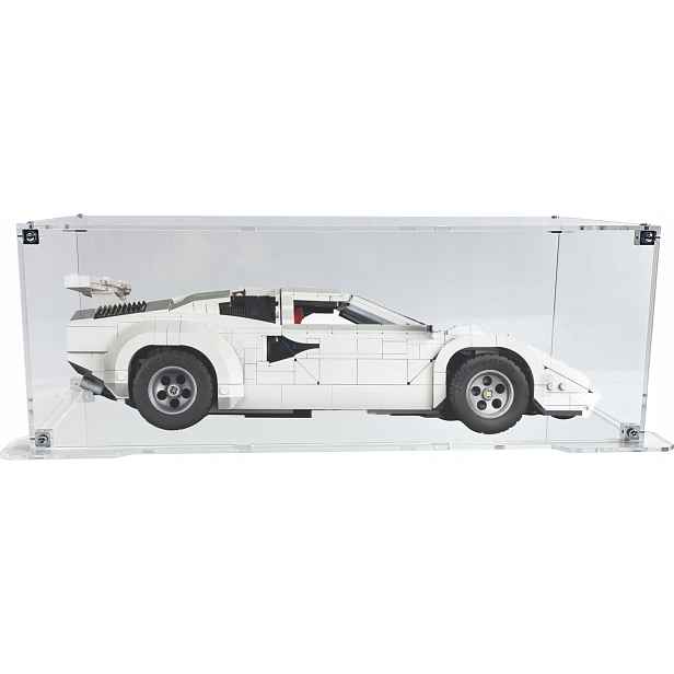Vitrína s podstavcem Drewlandia pro stavebnici Lego 10337 Lamborghini Countach