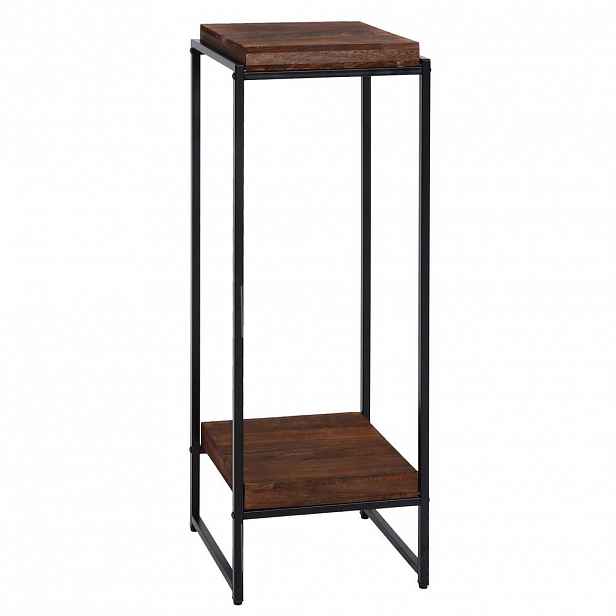 MCW KVĚTINOVÝ stolek čtvercový tmavě hnědý