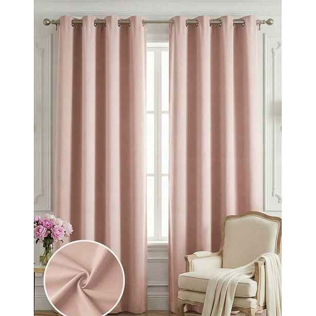 Shein Růžová Závěs 2-PACK Oki S07__140X260