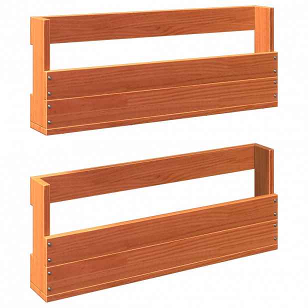 vidaXL Nástěnné botníky 2 ks voskově hnědé 59x8,5x23,5 cm masiv akácie