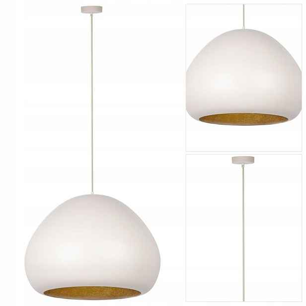Závěsná zlatá Lava moderní výrazná forma vedle krbu Sigma Lighting