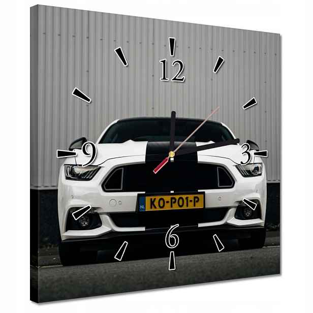 30x30 hodiny Ford Mustang s proužky