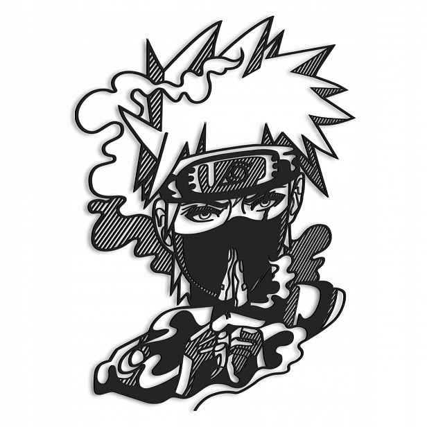 Kakashi Hatake Dřevěný obraz Anime 3D dekorace