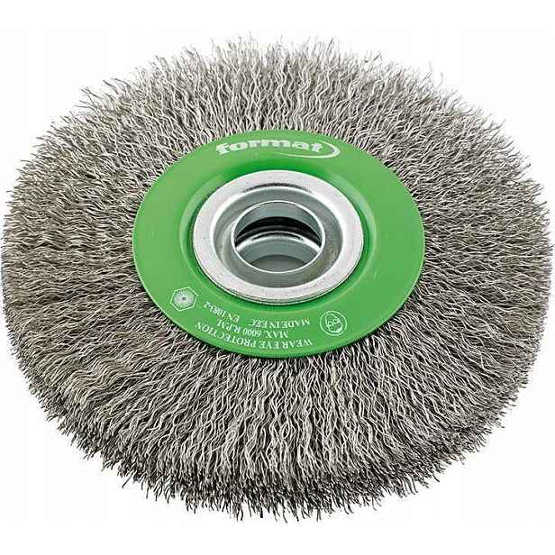 Kulatý kotoučový kartáč Inox 125x22 mm Format