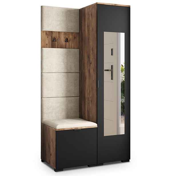 MASSENO MODERNÍ PŘEDSÍŇOVÁ SKŘÍŇ VIRA, 95/181/51 cm, dekor dub
