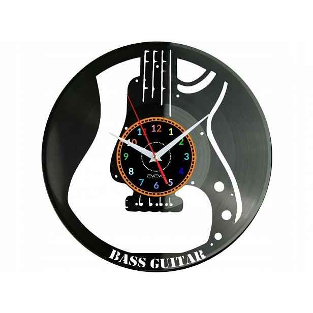 Bass Guitar Music Nápad na Dárek Nástěnná Dekorace z vinylové desky