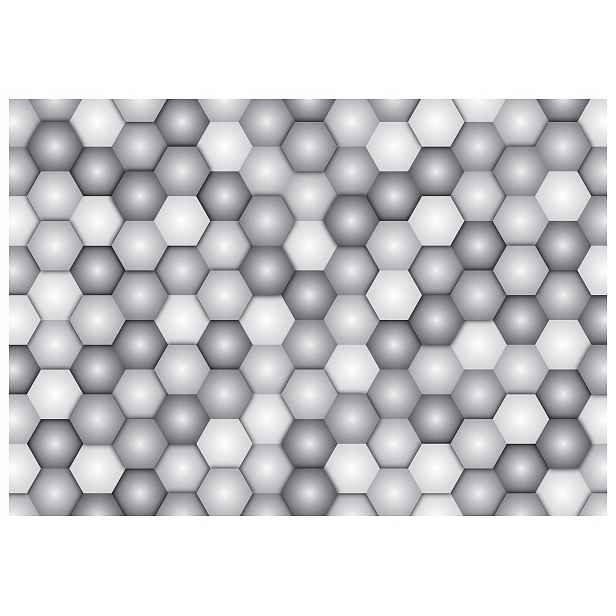 Fototapeta Šedé hexagony geometrie moderní design 520x318 lepidlo