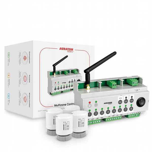 Lišta Podlahového Vytápění Pohony Auraton Smart Multizone Controller