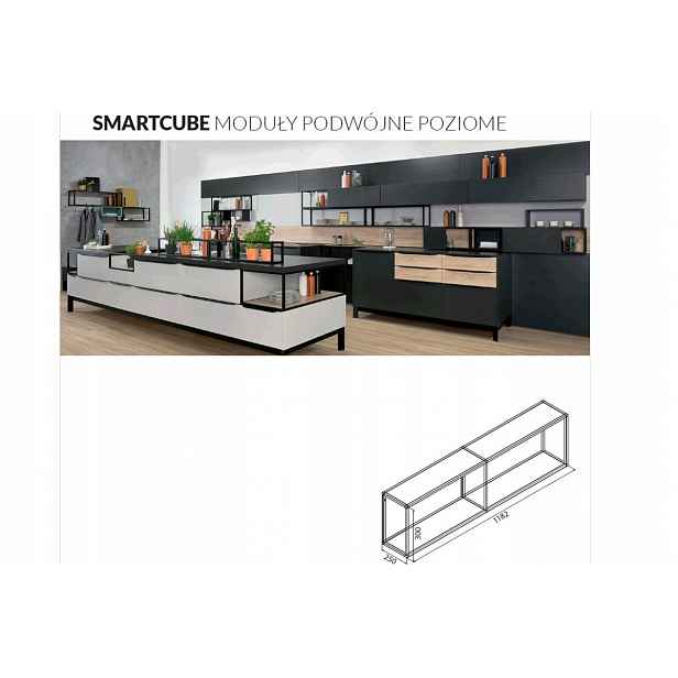 SCHUaCO 28.951.04.KPL Regál SmartCube dvojitý horizontální/ 600/ inox