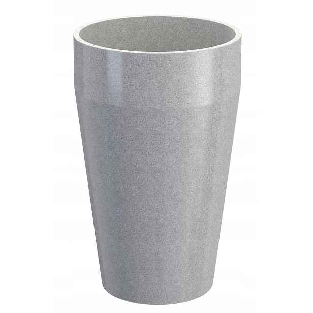 Šedý Oválný Květináč Florina High M Granit pro zahradu
