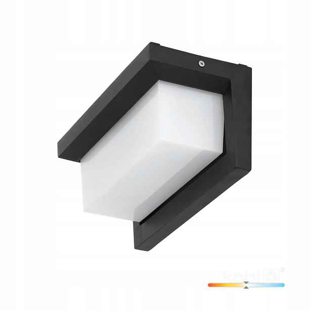 Venkovní nástěnné svítidlo Lentero Led 12W 4000K černé s pohybovým senzorem Kobi