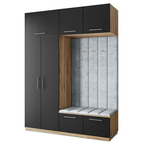 MASSENO MODERNÍ PŘEDSÍŇOVÁ SKŘÍŇ REMA, 180/240/60 cm, dub Wotan