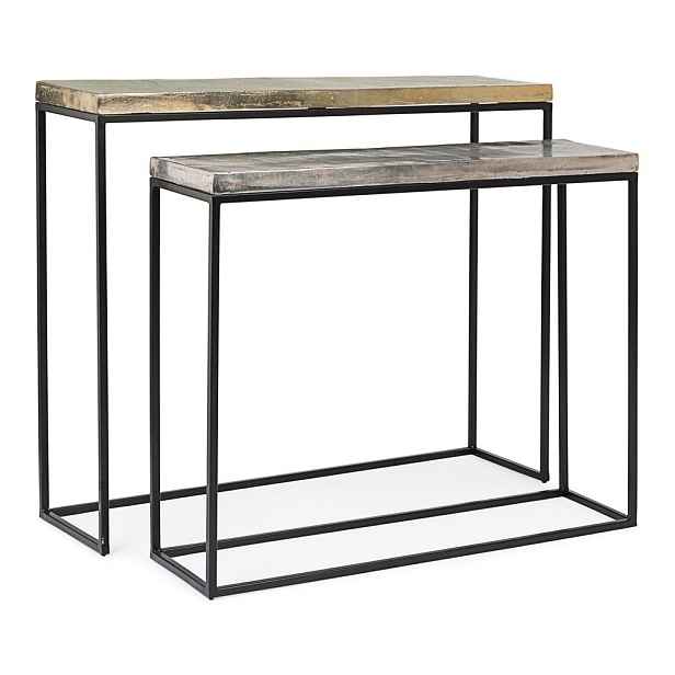 Kovové konzolové stolky v sadě 2 ks 29x99 cm Amira – Bizzotto