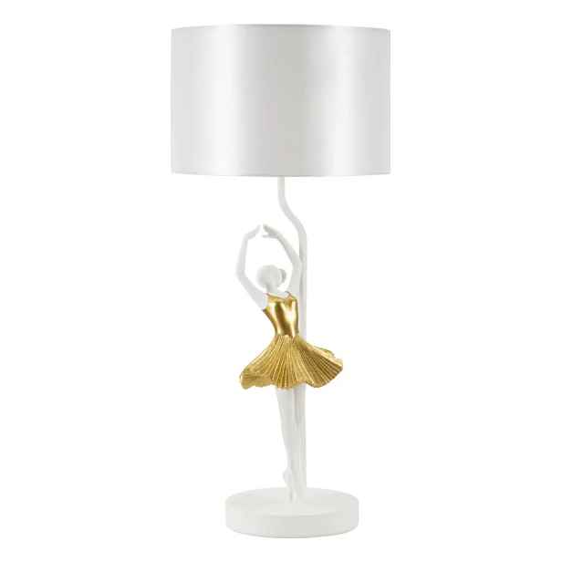 Mauro Ferretti Stolní lampa Dancer 64 cm bílo-zlatá
