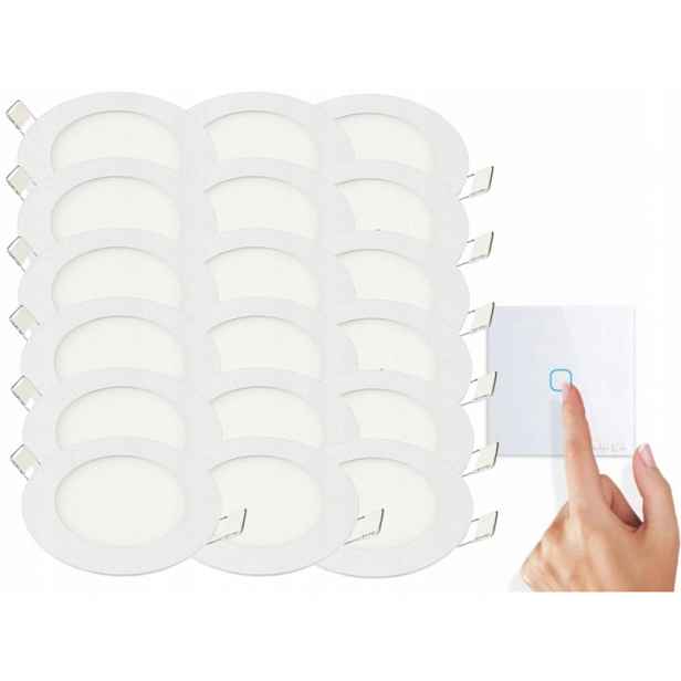 Moderní sada panelů Halogen 3W 18x spínač