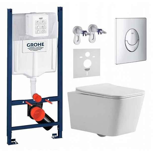 Sada Wc Stelaz Grohe Wc mísa Tornado Imprese Tlačítko Chrom