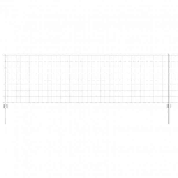 vidaXL Euro plot s pilotem 25 x 0,8 m Pozinkovaná ocel Stříbrná
