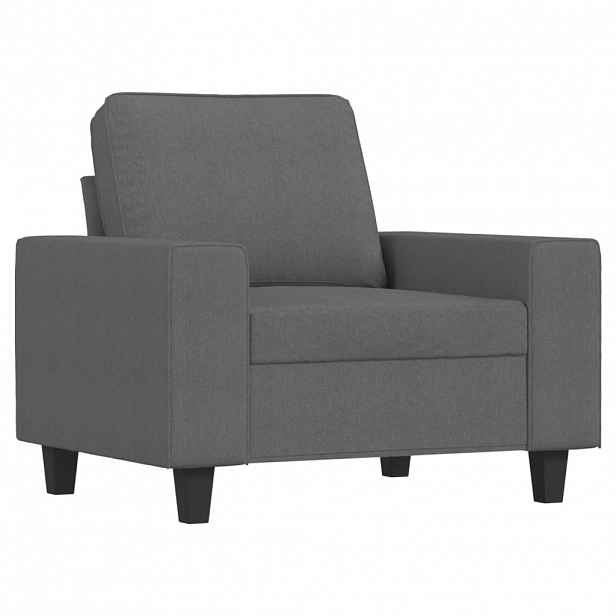 vidaXL Křeslo tmavě šedé 60 cm textil