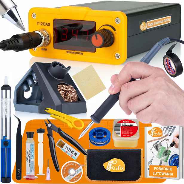 Pájecí Stanice Rosfix Orange Akbash T12 LCD 75W 14V1 Příslušenství V Pouzdru