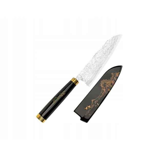 Takeshi Saji Art Fuji on Lake R-2 Nůž Santoku 18 cm Saya Návod