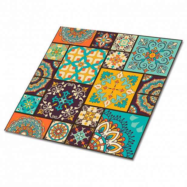 TULUP SAMOLEPICÍ OBKLADY NA STĚNU 9 ks 30x30 cm Patchwork