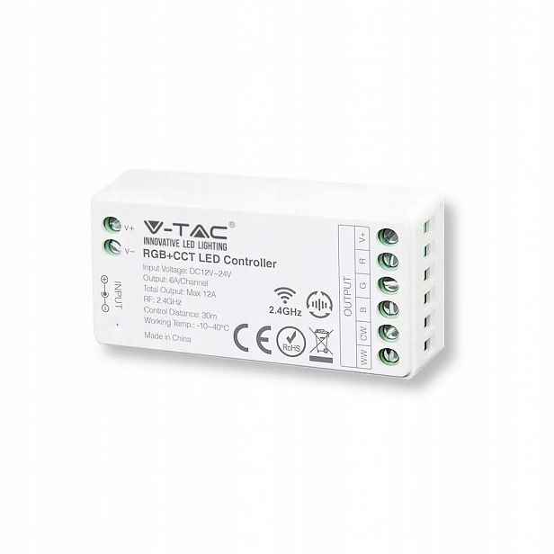 V-tac Ovladač Rgbw stmívač 12A/MAX 12V-144W 24V-288W