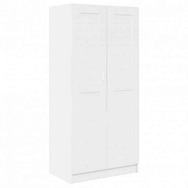 vidaXL Šatní skříň bílá 82,5 x 51,5 x 180 cm kompozitní dřevo