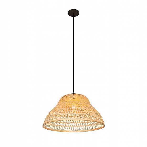 Závěsná ratanová lampa Bambus Boho Dřevo Loft