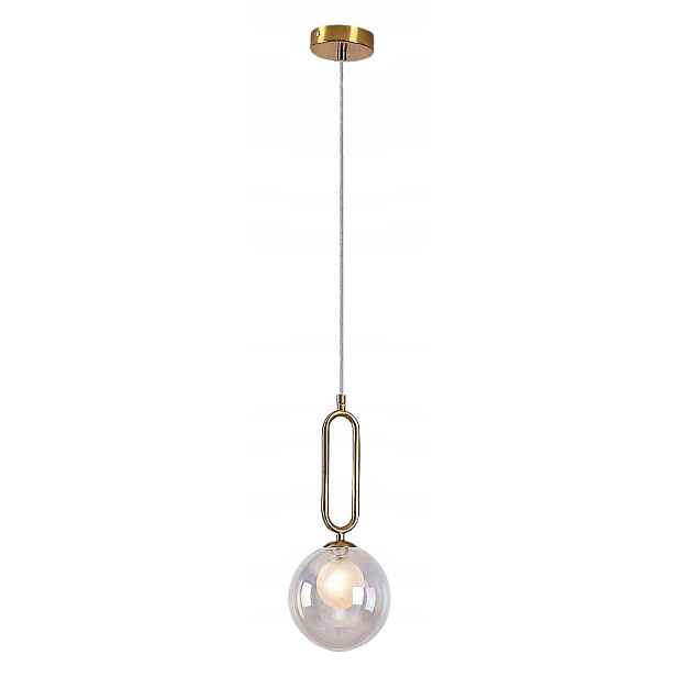 Vintage závěsná lampa Rabalux Rosehip skleněná koule G9 25W multicolor