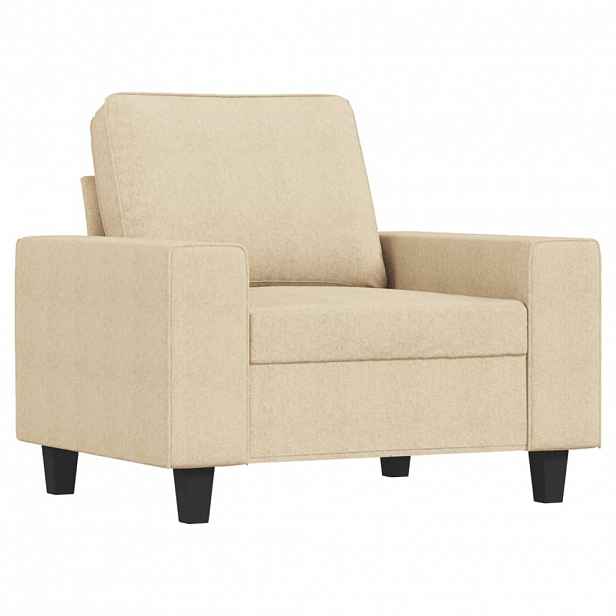 vidaXL Křeslo krémové 60 cm textil