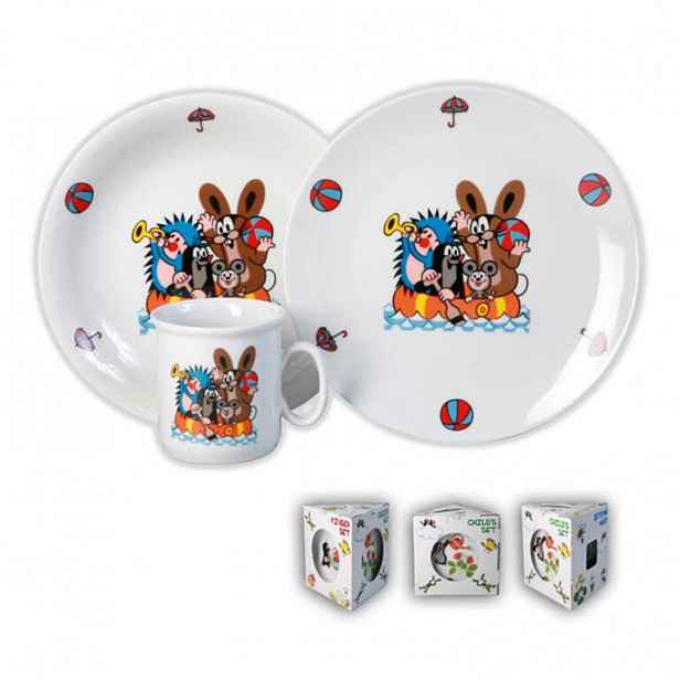 Dětská porcelánová jídelní sada KRTEK 3 ks