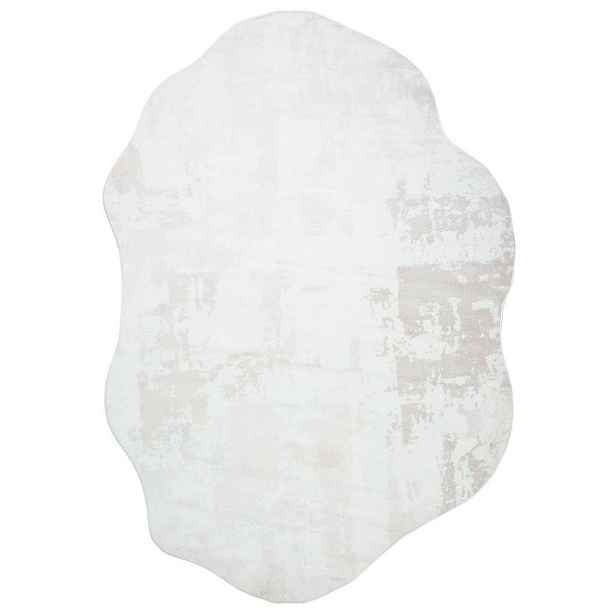 Mazovia KOBEREC Arona Labro Mazovia Nepravidelný Tvar 160x220cm Béžový Bílý Abstraktní Krátký Vlas