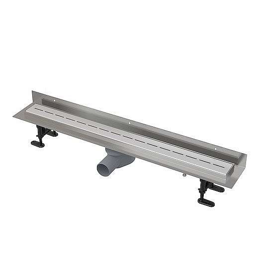 Sprchový žlab Alcaplast 85 cm plast nerez mat lines ALCAZLAB85LEM