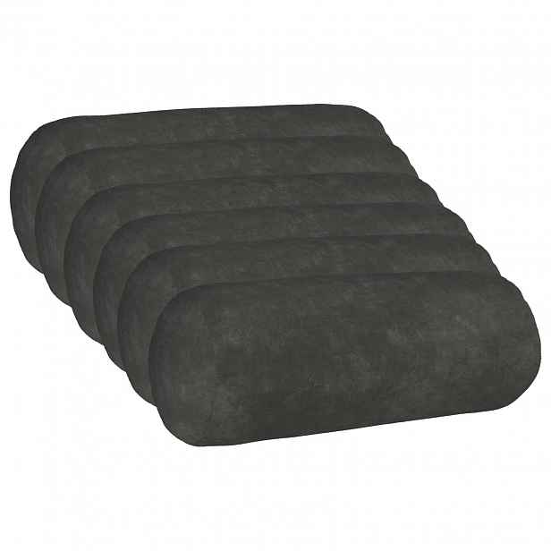 vidaXL Povlak na polštář 6 pcs HEERLEN Antracitová Ø 15 x 40 cm