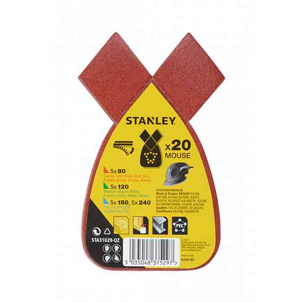 Stanley - 25dílná sada brusných papírů STA31029-QZ