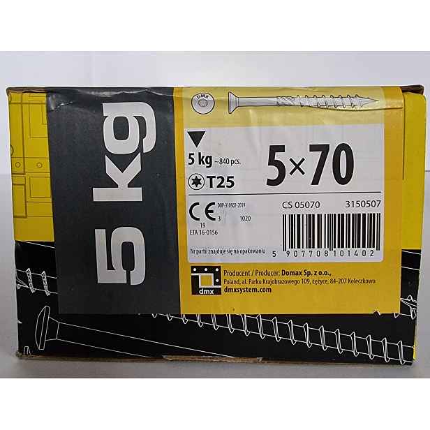 Tesařské Vruty Do Dřeva 5x70 Kuželové 5kg!!!