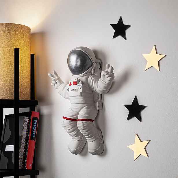 Wallity Nástěnná dekorace Astronaut bílá/šedá