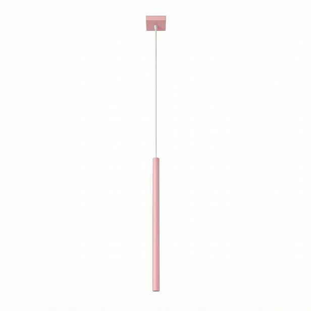 Závěsná lampa Pastelo 1 růžová Dlouhá stropní trubka nad ostrov Sollux
