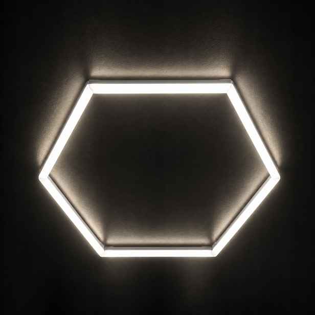 Bílý Led panel jeden medová plástev 42W 4000K 92x79 Cm garáž HEX1