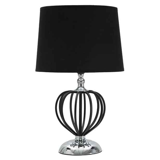 Mauro Ferretti Stolní lampa Darky Silver 44,5 cm černo-stříbrná