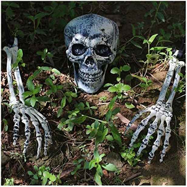 Realistické kostry do země, halloweenské dekorace pro hororovou scénu Joyin