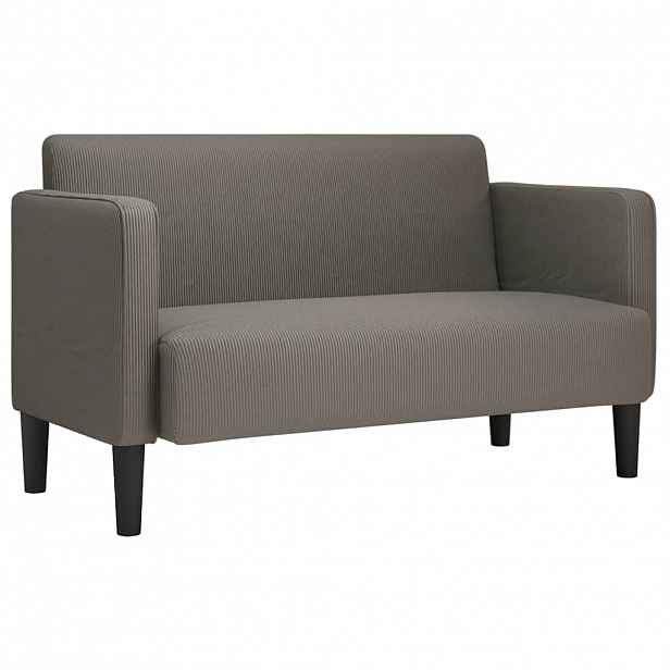 vidaXL Loveseat Sofa Light Grey 109 cm manšestrová tkanina