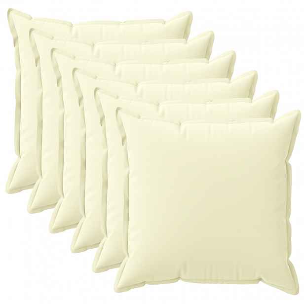 vidaXL Povlak na polštář 6 ks HOUTEN Krémová 40 x 40 cm Polyester