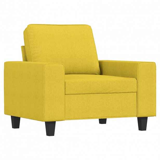 vidaXL Křeslo světle žluté 60 cm textil